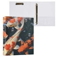 thumbnail image 3 of Fish Crowds Lotus Leaves File Folder 3 Ring Binders 1.5 inch Hardcover File Folders with Interior Pockets A4 Size Organizer for School Office Hospital, 3 of 8