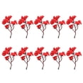 thumbnail image 2 of Dytern Xmas 10Pcs Xmas Artificial Red Berry Branches Fake Red Berry Stems for Flower Arrangement, 2 of 11