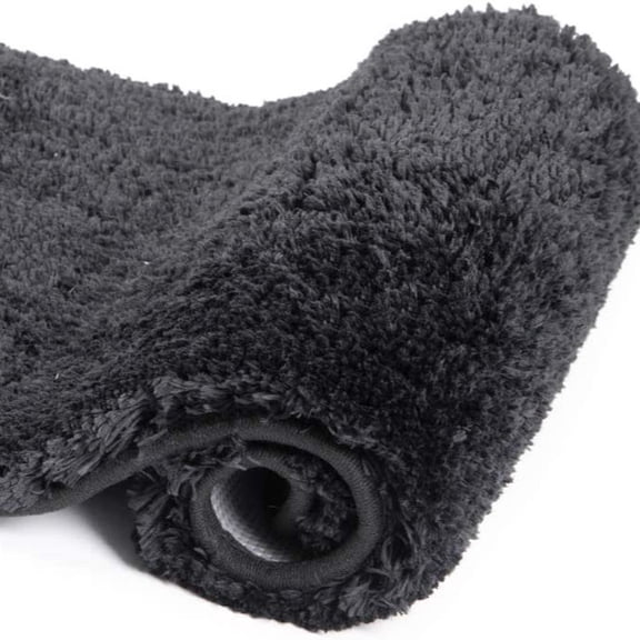 Bathroom Rug, Non Slip Bath Mat Water Absorbent Soft Microfiber Shaggy Mat Machine Washable, Thick Plush Rugs for Shower