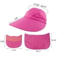 thumbnail image 4 of Women Sun Wide Brim UV Protection Fishing Hats Foldable Ponytail Summer Hat with Detachable Flap, 4 of 7