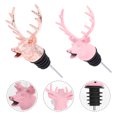 thumbnail image 3 of Shisuyan Metal Wine Pourer Deer Head Design 2pcs Aerator Wine Spout Home Party Accessory Random Color, 3 of 8