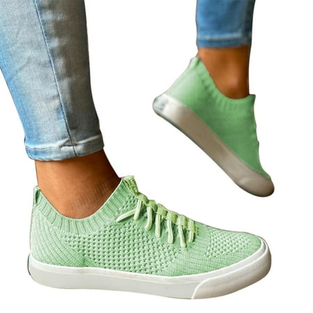 

Women s Ladies Casual Knitted Breathable Sneakers Running Sports Shoes