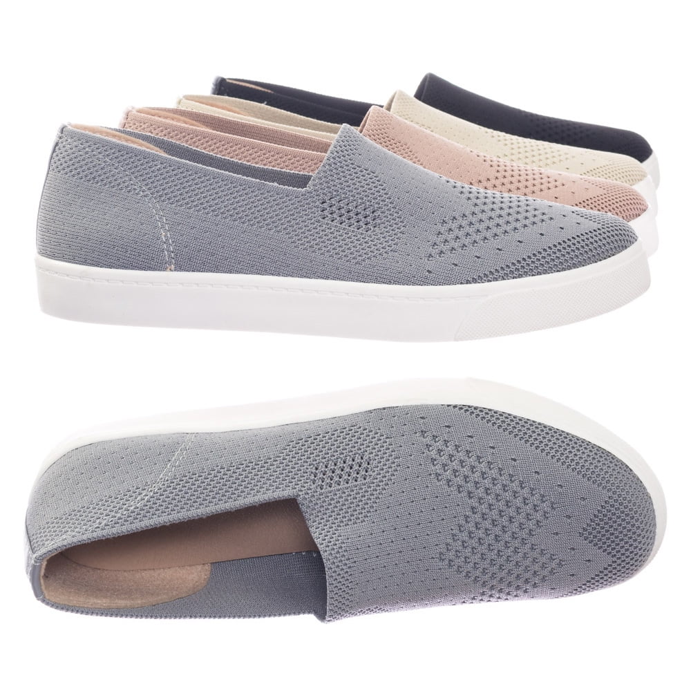 breathable elastic cloth sneakers platform slip on sneakers
