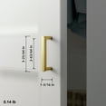 thumbnail image 7 of Goo-Ki 3 Inch(76mm) Zinc Alloy Kitchen Cabinet Pulls, Brushed Brass Classic Cabinet Handles for Dresser,Wardrobe & Cupboard, 6 Pack, 7 of 7