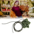 thumbnail image 4 of Unique Bargains Satin Rose Flower Adjustable Waist Belt Green, 4 of 5