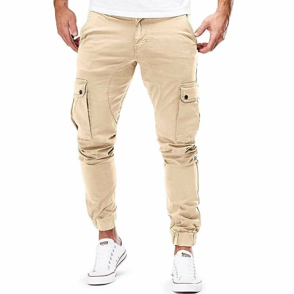 mens skinny cargo trousers