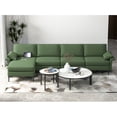 thumbnail image 3 of Costway Modern Modular L-shaped Sectional Sofa w/ Reversible Chaise & 4 USB Ports Green, 3 of 10