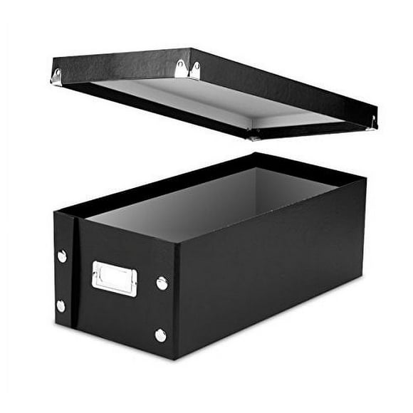 Ideastream Snap-N-Store DVD Storage Box, Holds up to 26 DVDs, Glossy Black with Chrome Accents (SNS01524)