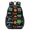 Basketball and Cap, variant on Basketball and Hoop Black Pattern 17" School Backpacks for Teens,Waterproof Oxford Fabric,S-Shape Padded Straps for School,Travel,Hiking,Camping