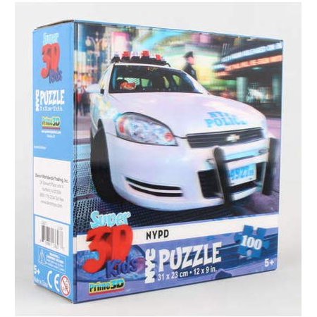 - NYPD Super 3D Kids 100pc Lenticular Puzzle
