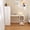 White, variant on Wohh Retractable Desk with Wheels & Storage, White MDF Foldable Mobile Computer Desk for Small Spaces, Adjustable Home Office Study Table with Shelves, Compact Folding Workstation
