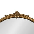 thumbnail image 4 of Kate and Laurel Marchon Ornate Round Mirror, 30 Inch Diameter, Gold, Decorative Traditional Glam Mirror, 4 of 8