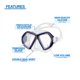thumbnail image 5 of Reef Tourer Máscara de Snorkel X-Plore para Adultos, de Dos Ventanas, Azul Cobalto, 5 of 5