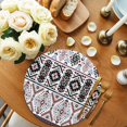 thumbnail image 2 of Round Placemats Aztec Geometric White 15 inch Set of 4 Table Mats for Dining Table Ethnic Tribe Pattern Heat Resistant Non-Slip Kitchen & Home Decorative Place Mat Set, 2 of 8