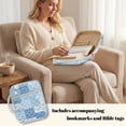 thumbnail image 4 of Uorisanigo Blue Flowers Bible Bags for Women Bible Study Supplies Quilted Bible Carrying Case Zippered Book Cover with Handle Fits Standard & Large Size Study Bible Carrier, 4 of 7