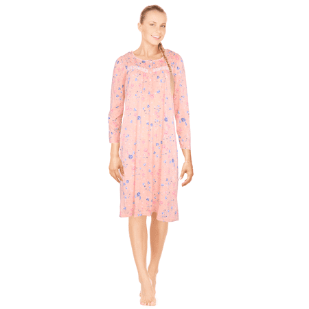 

JEFFRICO Womens Long Sleeve Nightgowns Sleepwear Soft Pajama Dress Nightshirts