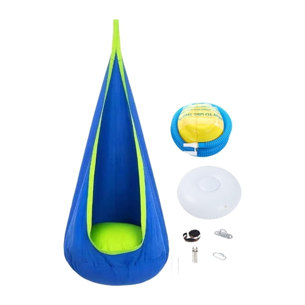 Asiento oscilante para niños, decoración de 59x28 pulgadas, juguetes sensoriales para niñas, regalos, dormitorio Azul