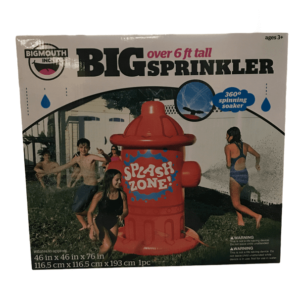 BigMouth Giant Inflatable Fire Hydrant Sprinkler, 46" x 46" x 76