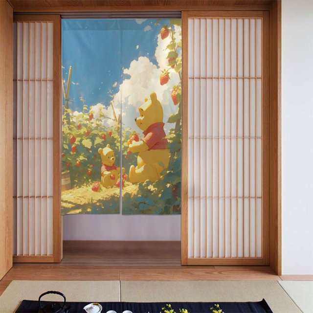 Cortinas opacas de Pooh para decoración del hogar, cortinas aislantes para ventanas, cortinas para dormitorios y salas de estar
