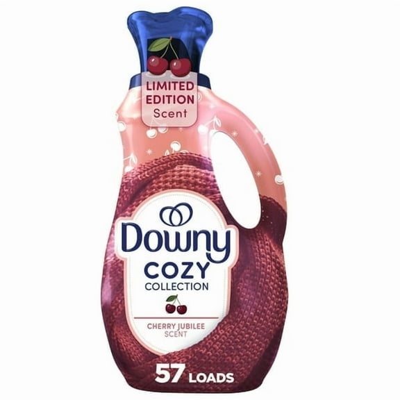 Downy Cozy Collection Liquid Fabric Softener, Cherry Jubilee Scent, 38 fl oz, 57 Loads(2 pack)
