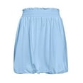 thumbnail image 5 of Daznico Women's Boho Ruffled High Waisted Skorts with Pockets, Casual Puff Mini Skirts, Cute Going Out Shorts,Size L, 5 of 5