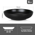 thumbnail image 6 of Large Pasta Bowls Set of 6, White Pasta Plates, Shallow Wide Dinner Bowls, Serving Bowl Set, Premium Porcelain Pasta salad Bowls, Ceramic Plate Bowls for Kitchen, Microwave Dishwasher Safe, 8 inch, 6 of 7