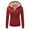 Wine, variant on DAFPZW Women's Sherpa Lined Hooded Sweatshirt Zip Up Winter Warm Hoodies Comfy Hooded Fleece Jacket