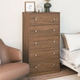 thumbnail image 4 of Home Square Emery 2-Piece Dresser Set, Walnut, 5 Drawer Dresser, 6 Drawer Dresser, 4 of 18