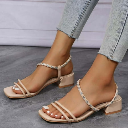 

Fanxing Fashion Deals 15 Under Ladies Sandals Crystal Jeweled Wedge Sandals Dressy 2023 Casual Summer Glitter Gladiators Sandal Shoes Khaki 9.5