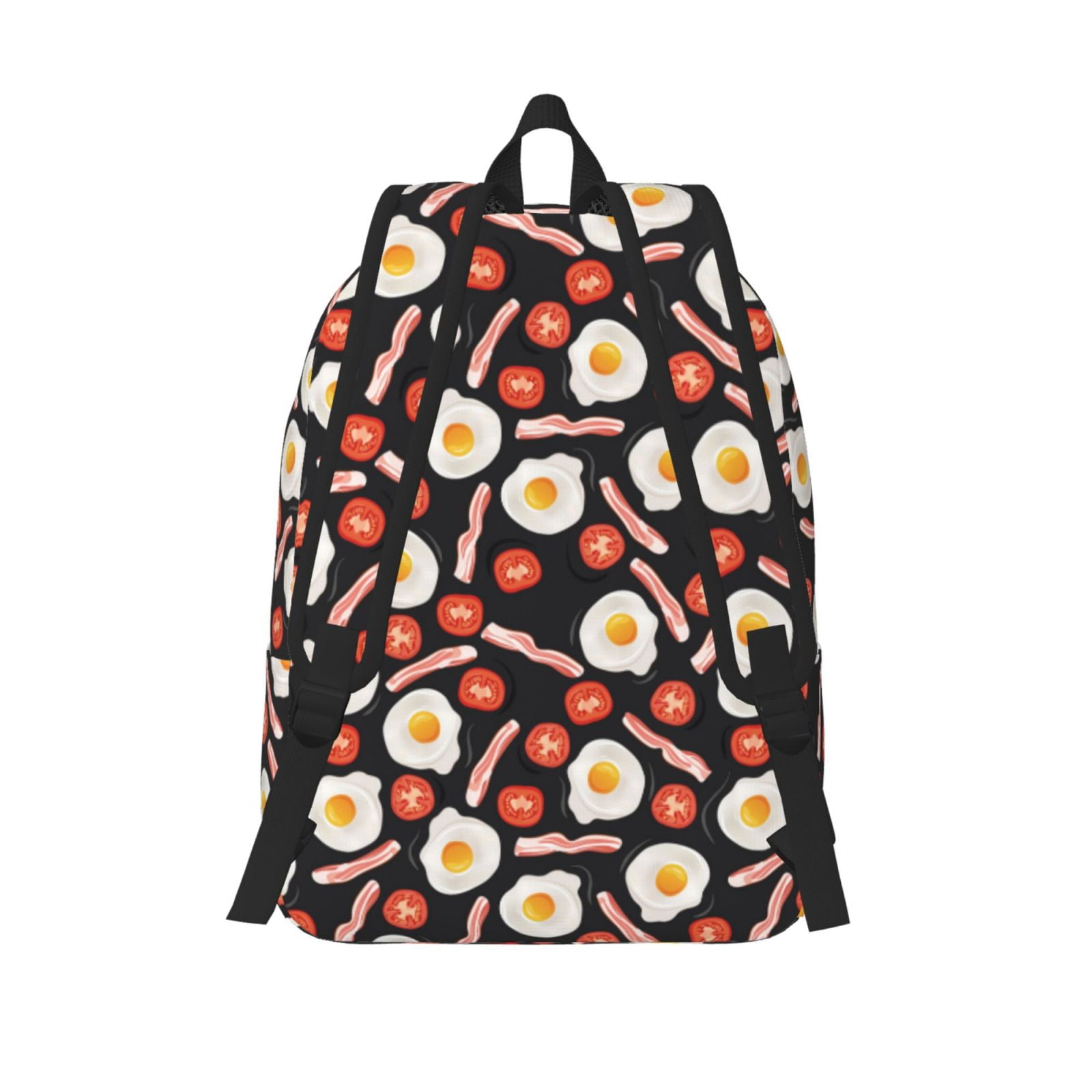 Travel Laptop Backpack - Tomato Bacon Omelette Lightweight Canvas Backpack, Wear Resistant Computer Backpack Bag Fit {sizeName} Laptop for Men Women with Adjustable Padded Shoulder Straps
