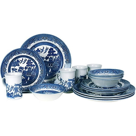 Blue Willow 16-Piece Dinnerware Set