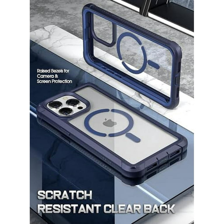 Poetic Guardian MagPro Case for iPhone 15 Pro 6.1 Inch,[Compatible with  MagSafe][20 FT Mil-Grade Drop Tested] Full-Body Shockproof Rugged Clear  Cover with Built-in Screen Protector, Blue/Clear - Walmart.com