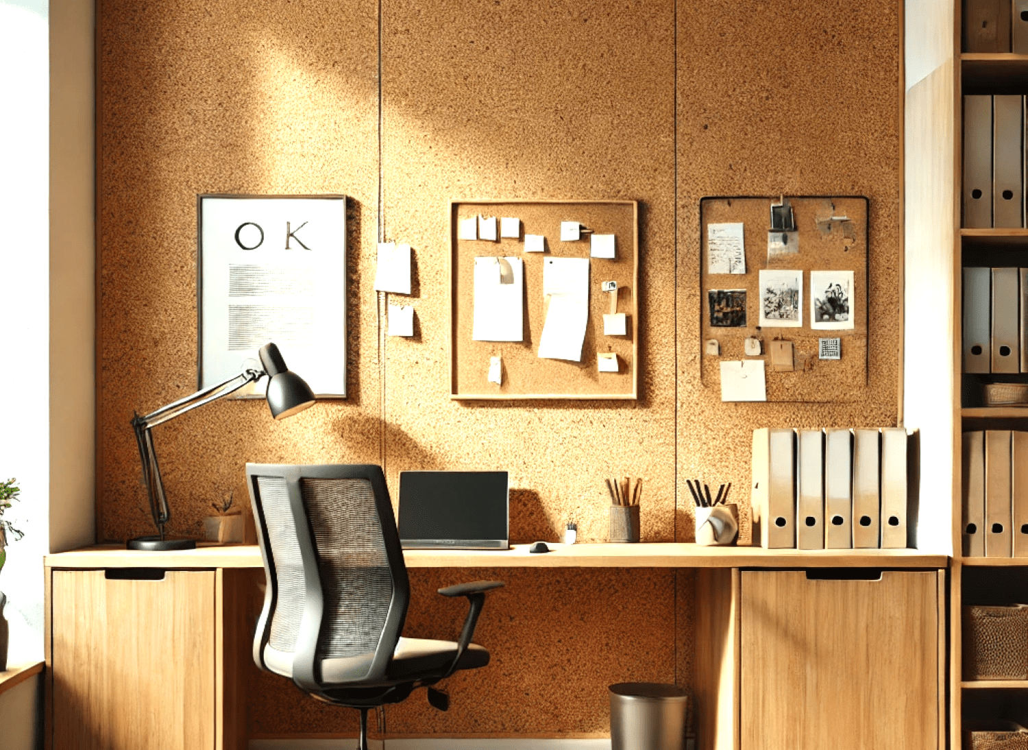 Manton Industrial Premium Grade Cork Sheet: 4' x 4' x 1/4" Bulletin Board & Tack Pin Display