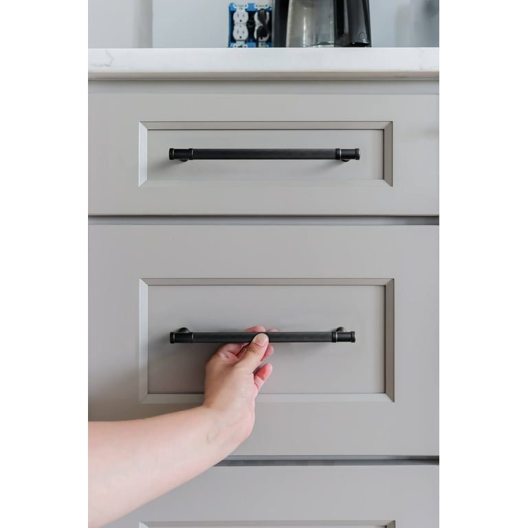 Goo-ki 12 Pack Knurled Matte Black Zinc Alloy Kitchen Cabinet Handles, Closet Classic 3 inch(76mm) Hole Center Cabinet Pulls Dresser Handles for Goo-ki 12 Pack Knurled Matte Black Zinc Alloy Kitchen Cabinet Handles, Closet Classic 3 inch(76mm) Hole Center Cabinet Pulls Dresser Handles for