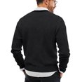 thumbnail image 2 of Men's Cable Knit V Neck Sweater Long Sleeve Classic Casual Pullover Knit Top, 2 of 4