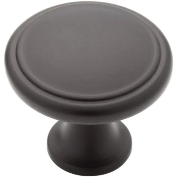 2 Pack Of 1-3/16 In. (30Mm) Matte Black Cabinet Knob By Liberty