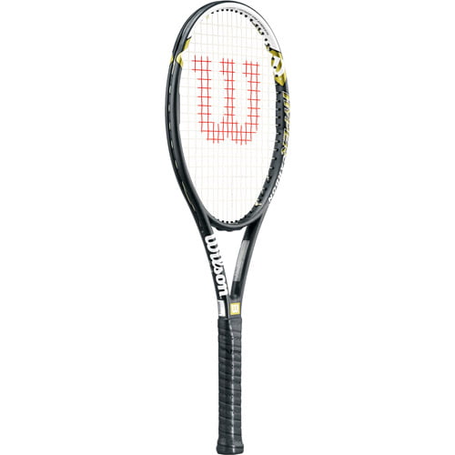 Donau Toneelschrijver scheidsrechter Wilson Hyper Hammer 5.3 Strung Adult Recreational Tennis Racket  (Black/White, 4 1/2) - Walmart.com