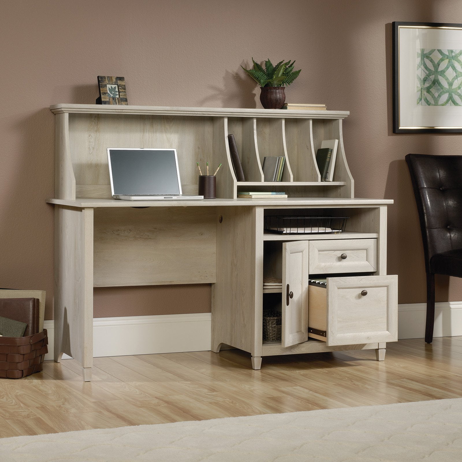 Sauder Edge Water Computer Desk With Hutch Com