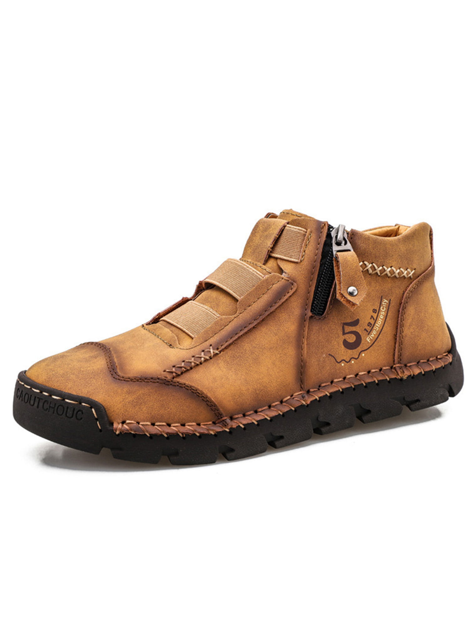 Details about   Men's Retro Vintage Leather Shoes Pull On Low Top Business Outdoor Work Boots 
