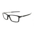 thumbnail image 2 of Oakley Men's OX8050 Pitchman Rectangular Prescription Eyeglass Frames, Satin Black & Black/Demo Lens, 55 mm, 2 of 3