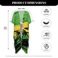 thumbnail image 6 of Xoenoiee Jamaica Flag Palm Tree Print Women's Kimono Swimsuit Coverups Cardigan Summer Beach Cover Ups Casual Fashion Breathable Long Swimwear Cover up, 6 of 7