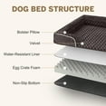 thumbnail image 6 of PayUSD Dog Bed for Medium Small Dogs Waterproof Orthopedic Dog Sofa Bed Non Slip Pet Couch with Removable Washable Cover Supportive Foam M to XXL, Brown, 6 of 9