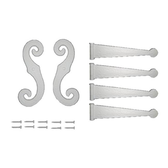Decorative Vinyl Shutter Hinges and S Holdback Hooks for Exterior Decorative