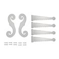 thumbnail image 1 of Perfect Shutters 20-2004-01 Vinyl Hinges & S Holdback Hooks for Exterior Decorative Shutters Set, White, 1 of 1