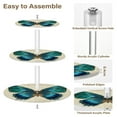 thumbnail image 4 of Wobogo Royal Blue Butterfly 3 Tier Acrylic Cake Stand with Clear Round Hold for Wedding Holiday Birthday Baby Shower Tea Party, 4 of 8