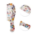 thumbnail image 3 of Unique Bargains 1 Pc Durable Marble Texture Large Tooth Comb for All Hair Types Colorful, 3 of 6