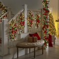 thumbnail image 2 of 2023 Christmas Garland for Stairs, Christmas Stair Garland with Led Light String, Christmas Staircase Swag, Christmas Decorations, 2 of 5