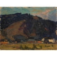 thumbnail image 2 of Tadeusz Makowski 18x15 Gold Ornate Wood Frame and Double Matted Museum Art Print Titled - View of a Village Against the Background of a Mountain (1907), 2 of 4