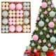 thumbnail image 1 of 72 Bolas de Terciopelo Flocado para Adornos de Árbol de Navidad | Adornos Colgantes Navideños de Plástico | Cuerda con Hebilla de Metal Fácil de Colgar | Decoración Festiva Duradera y Resistente a La, 1 of 6