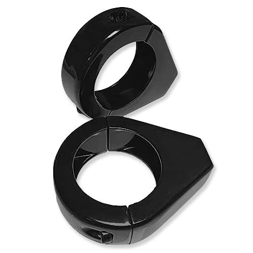Httmt Mt299-002- Abrazadera De Horquilla Abrazaderas De Señal De Giro Compatible Con Soporte De Montaje Harley Softail Horquilla De 39 Mm Negro